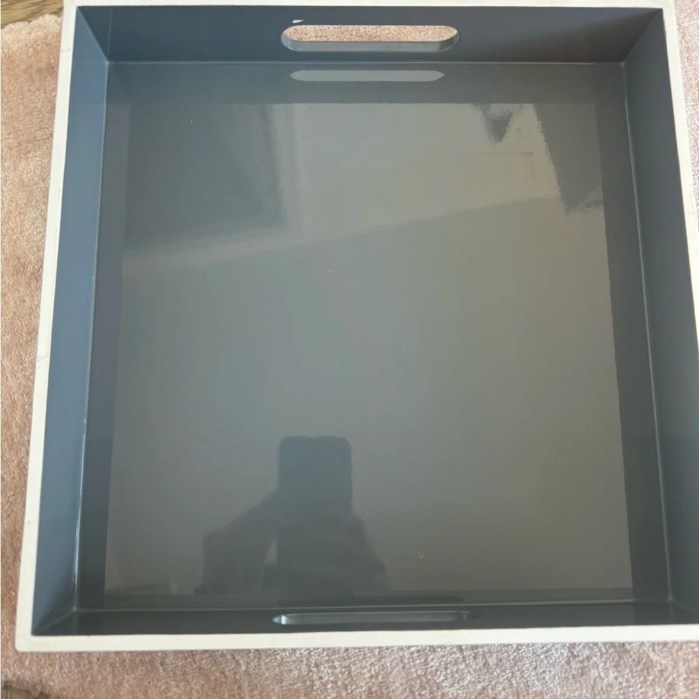 West Elm Gray Decorative Tray